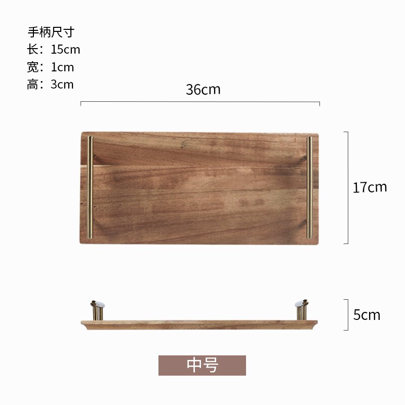 Wooden Pallet Rectangle Japanese-style Cake Dessert Pastry Exhibition Hall Display Tray Fruit Tray Restaurant Sushi Plate: 36x17cm