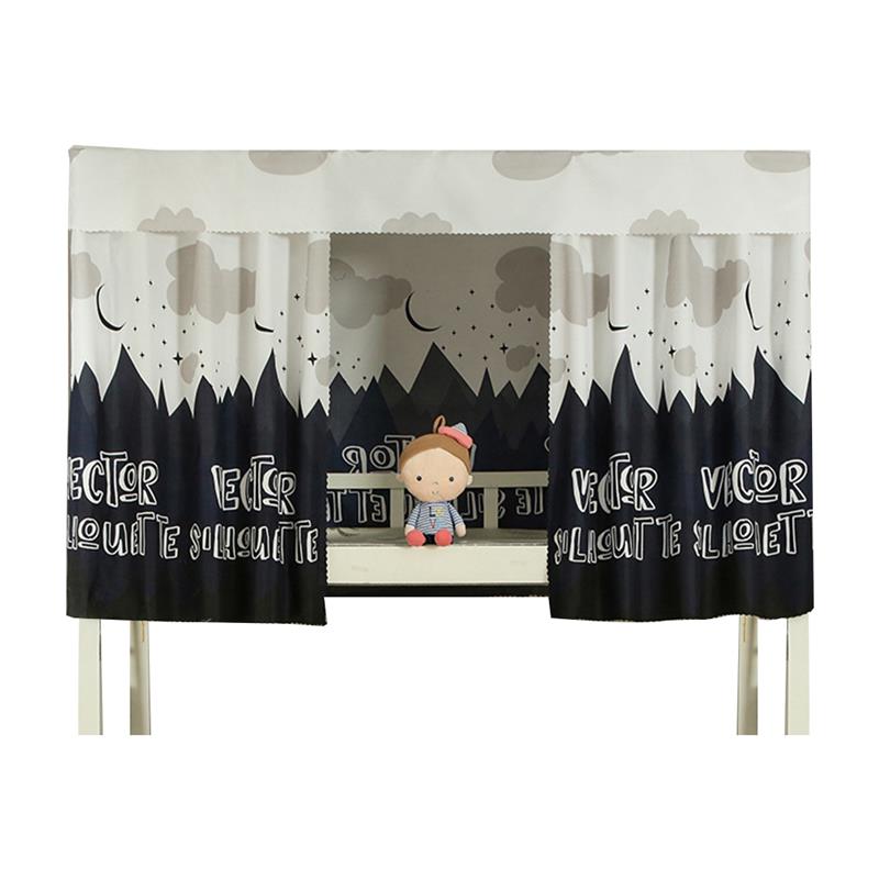 Ensemble de rideaux de lit superposé à impression créative, tissu occultant anti-poussière pour lit simple, fournitures Textiles pour la maison: 6