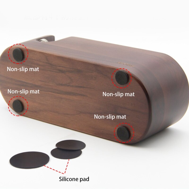 Walnut Wood Espresso Distributor Mat Coffee Tamper Stand Support Base Rack Coffee Filter Holder Coffee Machine Handle