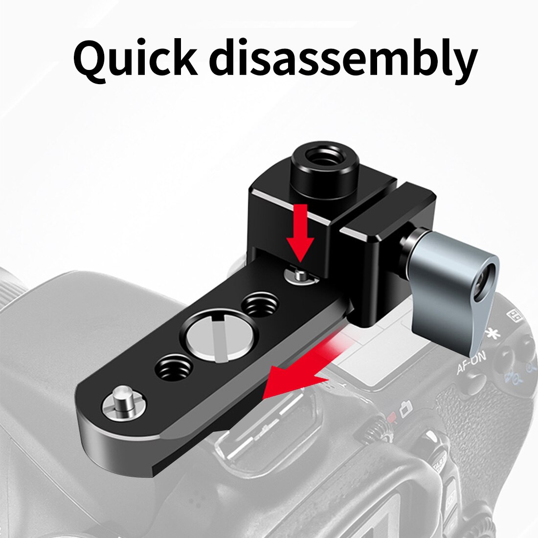 Standard NATO Rail Clamp with 54mm Quick Release Safety Rail 1/4 Mounting for DIY Magic Arm Camera Cage Rig Plate Monitor Holder