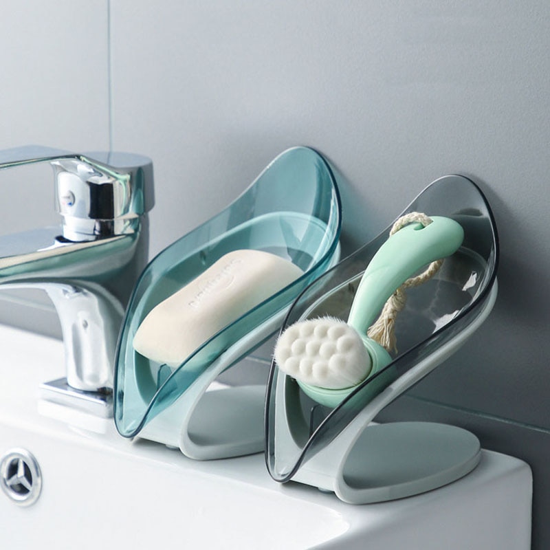 Jabonera con forma de hoja de , Fondo para jabón de baño, suministros de Soporte para Baño, Gadgets para ducha de baño, fácil de guardar, antideslizante, producto en oferta