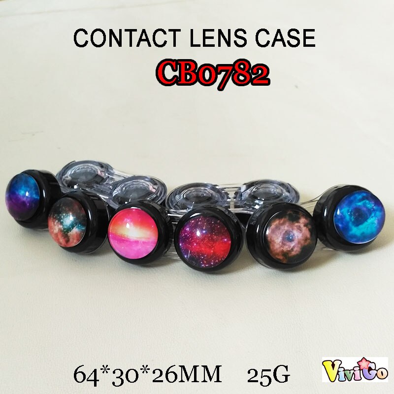 Galaxy Contact Lens Case Cute Milky Way Pocket Box Convenient Travel Box for Lenses Star Container CB0782