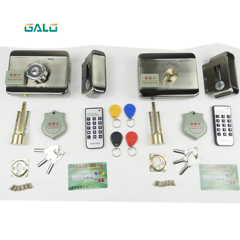 Wifi Control Electric Lock &amp; Access Control System Electronic Integrated RFID Door Rim Lock With ID Reader 125khz