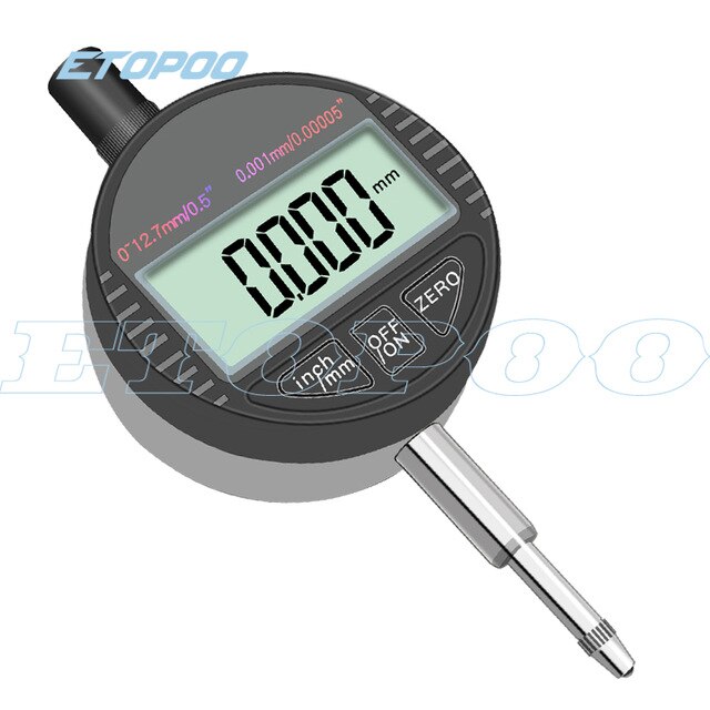 0.001mm 12.7 25.4mm digital indikator  rs232 (9 huller) dataudgang digital kaliper elektronisk mikrometer indikatormåler opfyldt: 0-12.7 x 0.001mm