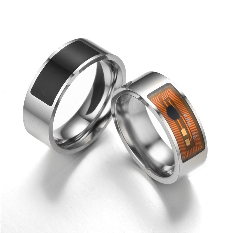 Men's Jewelry NFC mobile phone label smart ring technology Wide Smart ring stainless steel rings for men