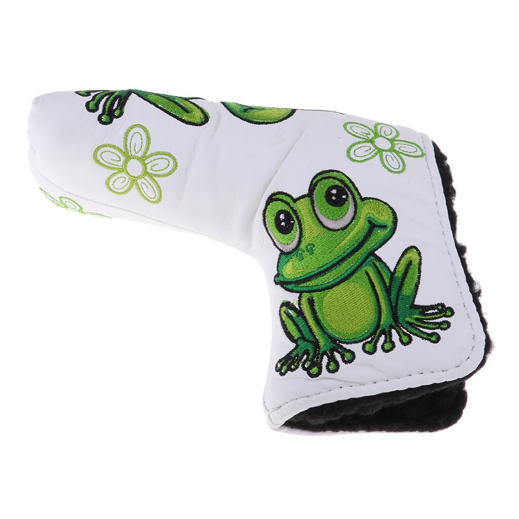 Golf Putter Cover Frog Pattern Blade Center Putter PU Head Protector Club Driver Head Protector Golf Accessories Equipment