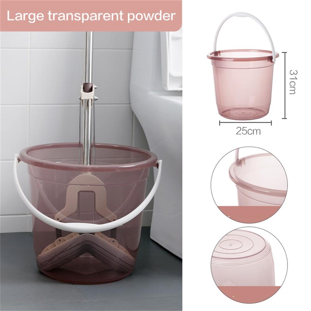 Plastic Bucket Bathroom Transparent Mop Buckets Water Container Sundries Storage Buckets Outdoor Fishing Car Wash Bucket: L Red