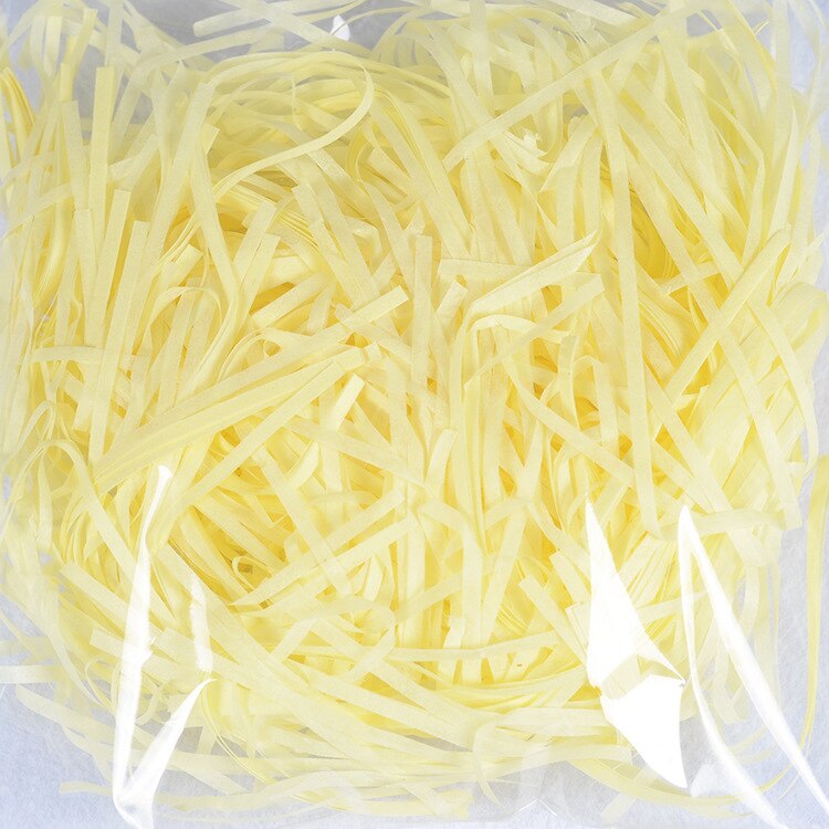 10g DIY White Paper Raffia Shredded Paper Confetti Box Filling Material Wedding Marriage Home Decor Decoration: Beige Yellow