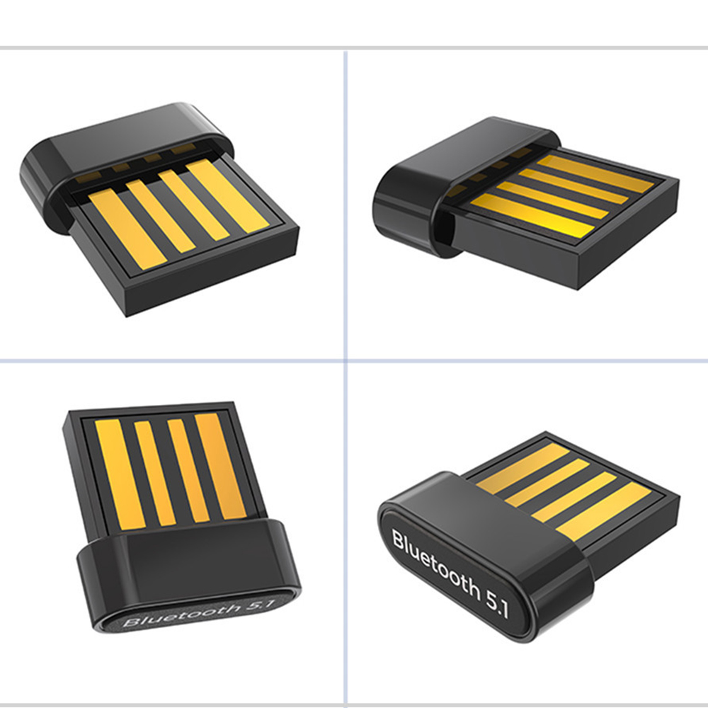 USB Bluetooth Adapter 5.1 Computer Bluetooth Transmitter Driver-Free Bluetooth Audio Receiver for PC Windows 7/8/8.1/10/11