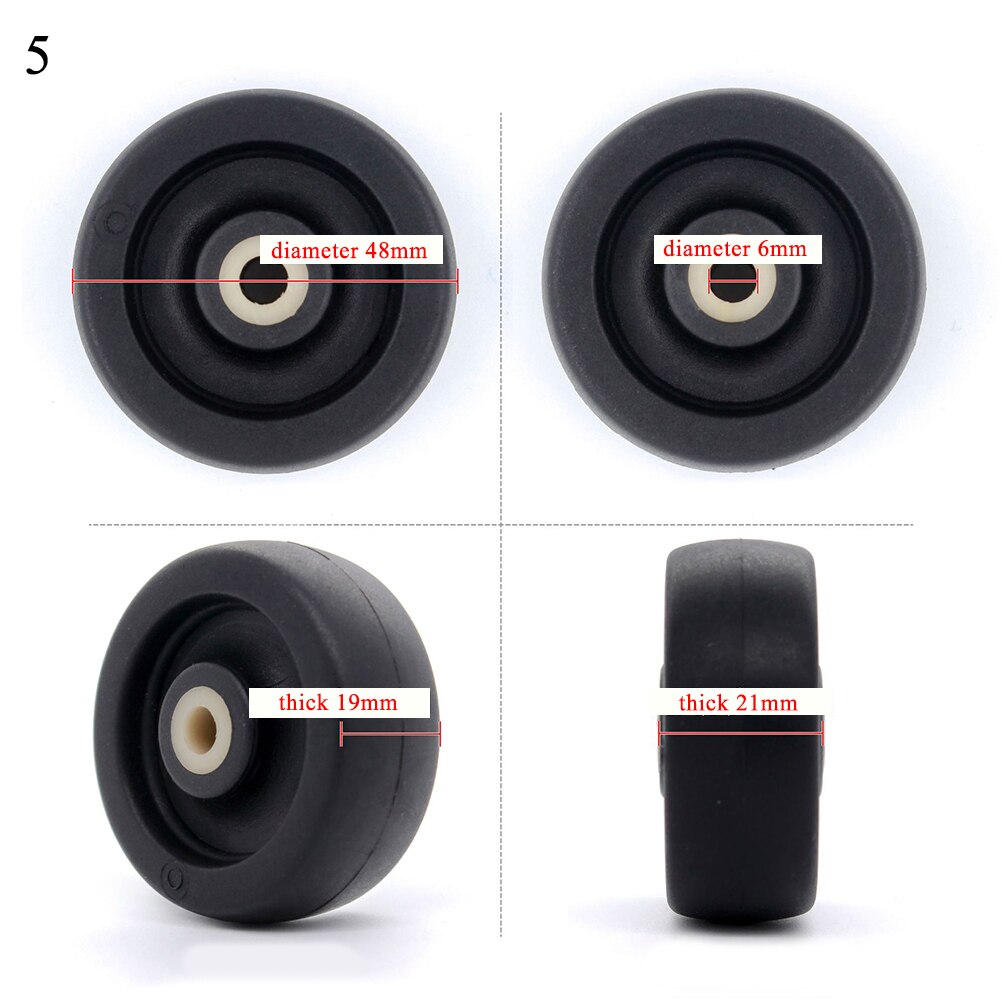 2 pcs Suitcase Wheels Luggage Box Replacement Wheel Axles Casters Black Different Pattern Wheel Suitcase Accessories