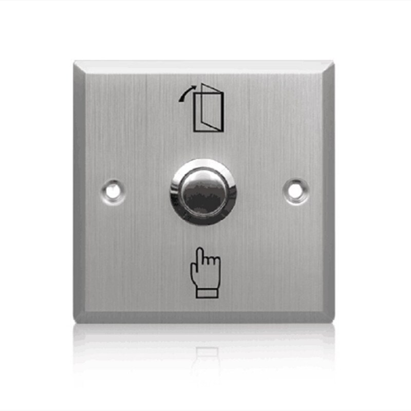 Small Stainless Steel Switch Access Control Exit Push Release Button For Door Home Security