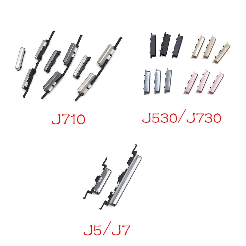 20pcs/lot Volume Up Down + Power On Off Button Side Key For Samsung S3 S7 Edge J5 J7 J510 J710 /J5 J7 J730 Side Button