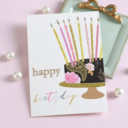 Mini Geburtstag Karten funkeln Geburtstag Wünsche Karten Freundschaft Danke Karten: Wunsch 1803 II 02