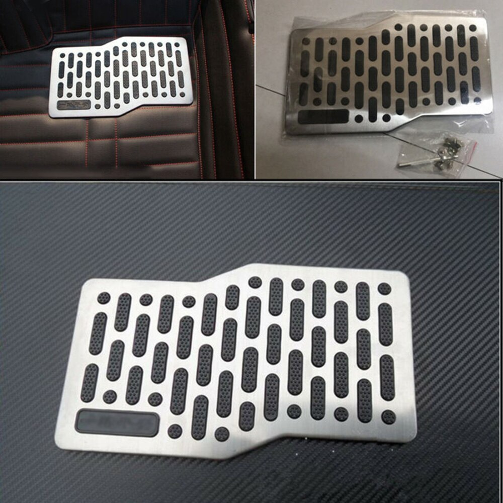 Stainless Car Foot Rest Pedal Pad Floor Carpet Mat Non-slip Plate Universal