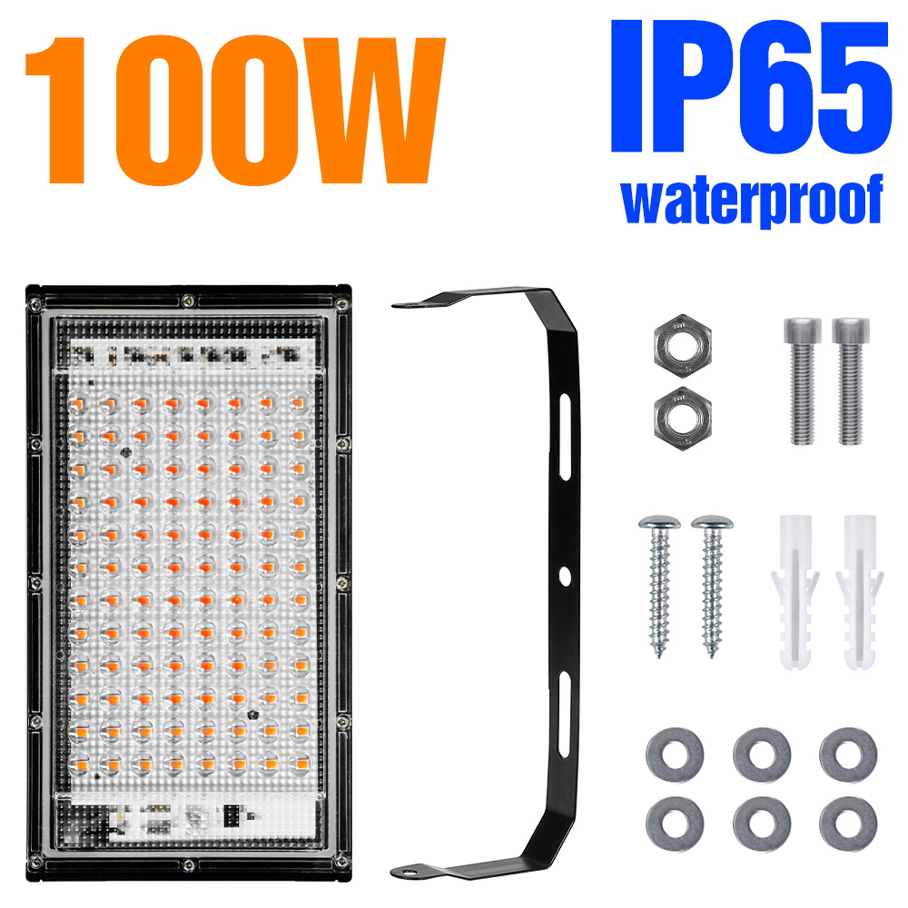 LED-Wachstumslicht, volles Spektrum, Gewächshauszelt, Wachstumsbox, Blumensamen, Gemüse, Hydrokultur-Anbau, Pflanzenlampe, 25 W, 50 W, 100 W, 200 W: Blau / EU