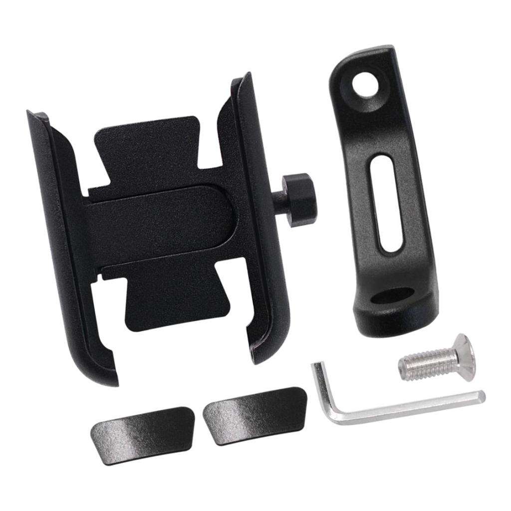Universal Grip Handlebar Motorcycle Cell Phone Mount Black Aluminium Alloy