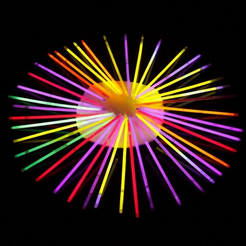 100Pcs Bright Colorful Glow Sticks Party Fluorescence Light Glow Sticks Bracelets Necklaces Neon For Wedding Party Glow Sticks