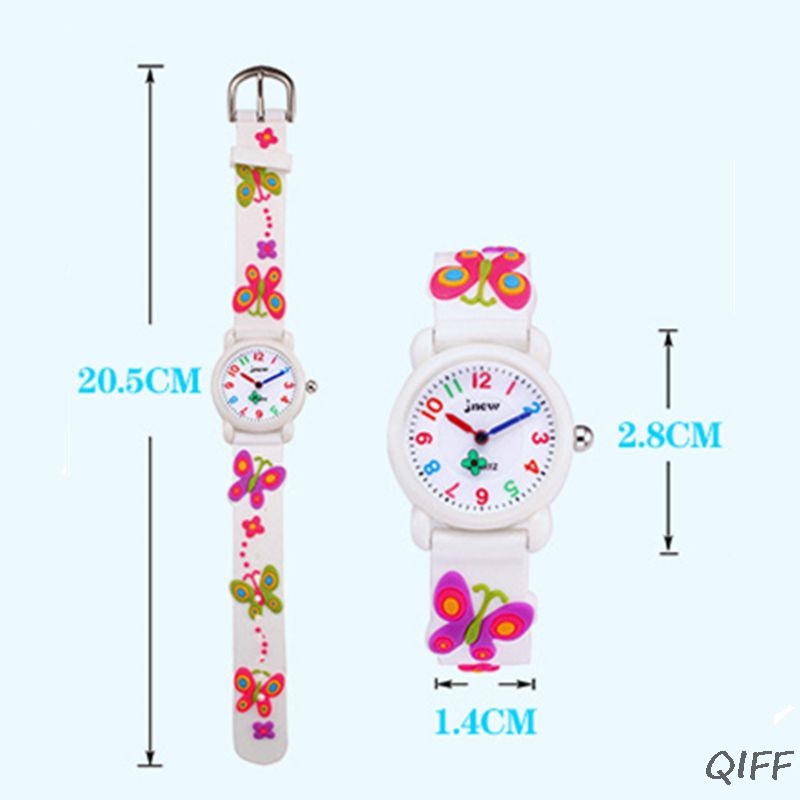 Kid 3D Butterfly Silicone Waterproof Watch For Girl Children Watches