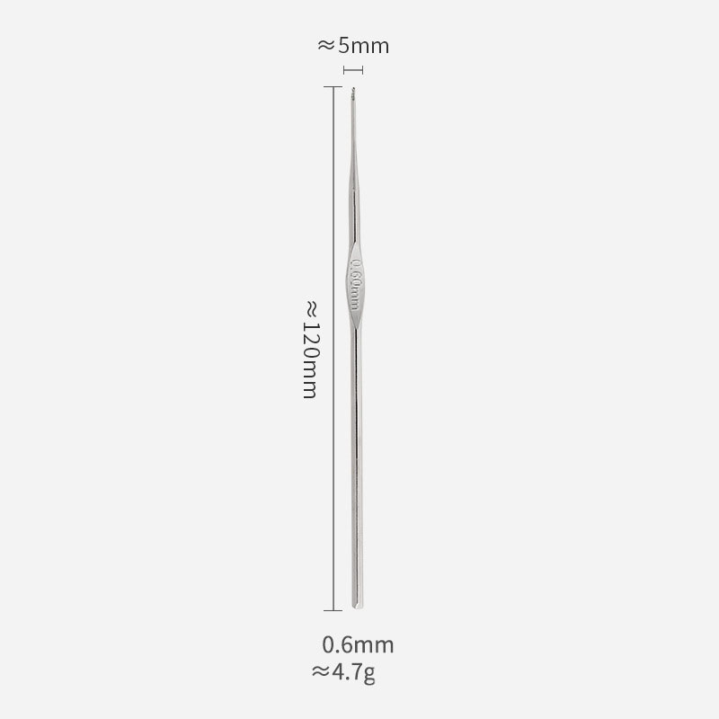 Crochets à tête unique en métal, taille 0.5mm-1.9mm, tissage de fil, artisanat, dentelle, laine, outil de besoin de CROCHET pour tricoter et accessoires: Gris foncé