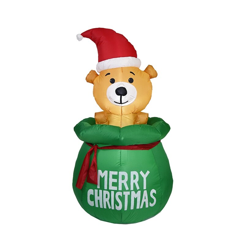 4 Foot Christmas Inflatable Decoration Inflatable Red Hat Snowman