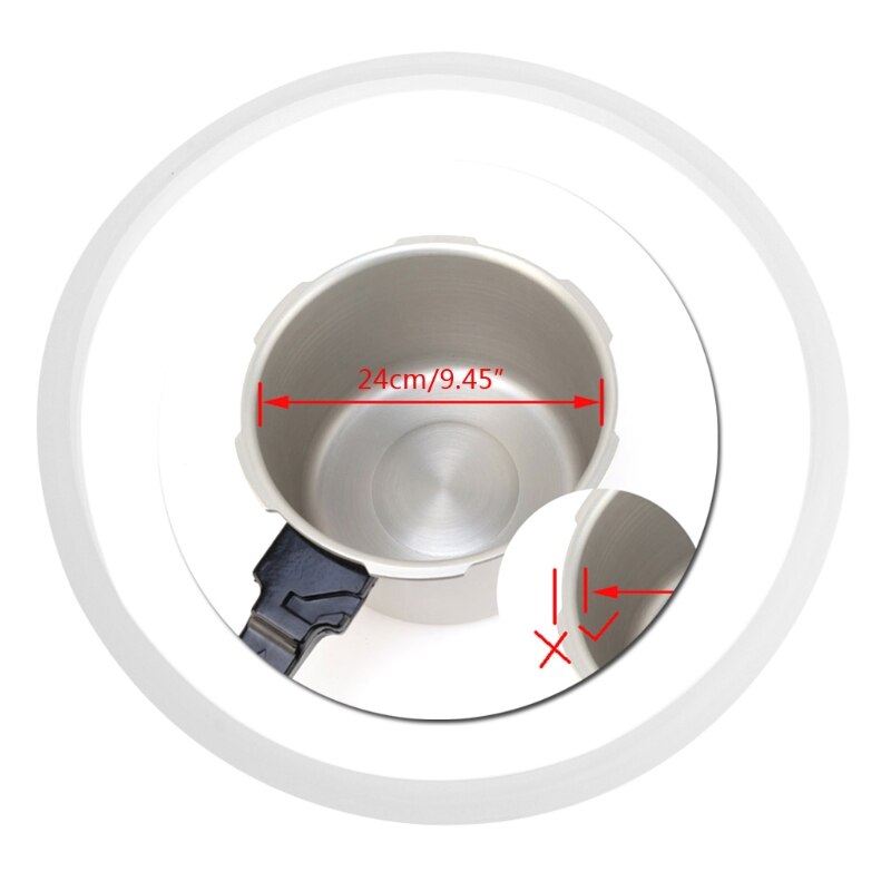 Junta de goma de silicona para cocinas a presión, sello de sellado, anillo, herramienta de cocina: 24cm