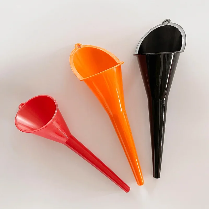 Embudo de vástago largo para coche, herramientas de llenado de combustible y aceite de gasolina, embudo de aceite de plástico antisalpicaduras, herramientas de repostaje de motocicleta, accesorios para automóviles