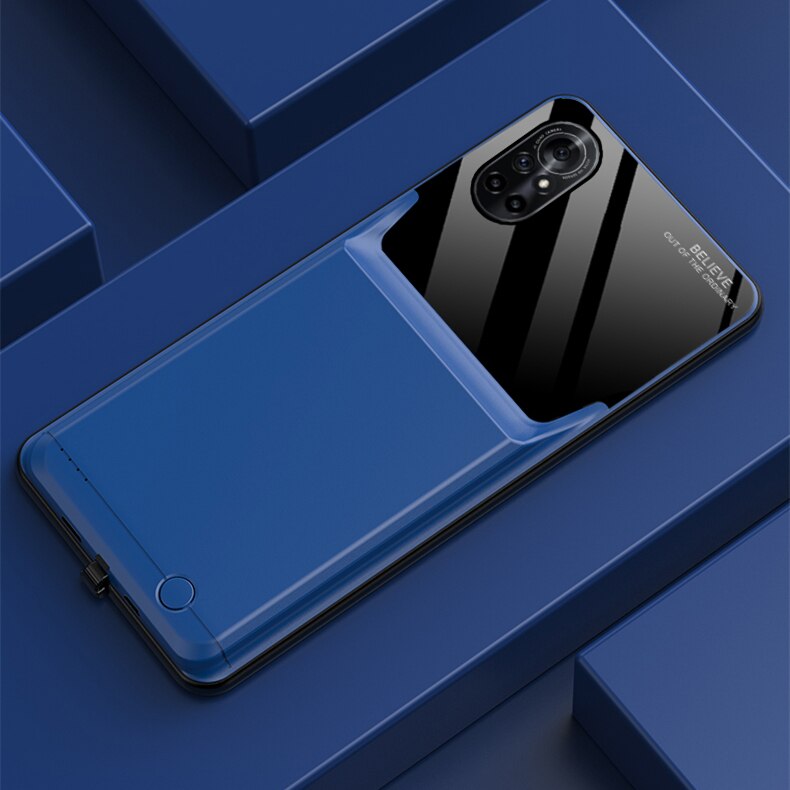 10000 Mah Voor Huawei Nova 8 Batterij Case En Power Bank Smart Voor Huawei Nova 8 Battery Charger Case: Blauw