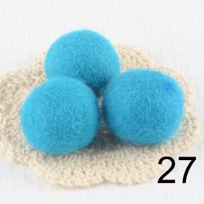 Boules de feutre 100% laine, 50 pièces/lot, 3cm, pompons colorés, matériel artisanal, boules de laine, décoration de salle de noël pour la maison: 27 song si lv