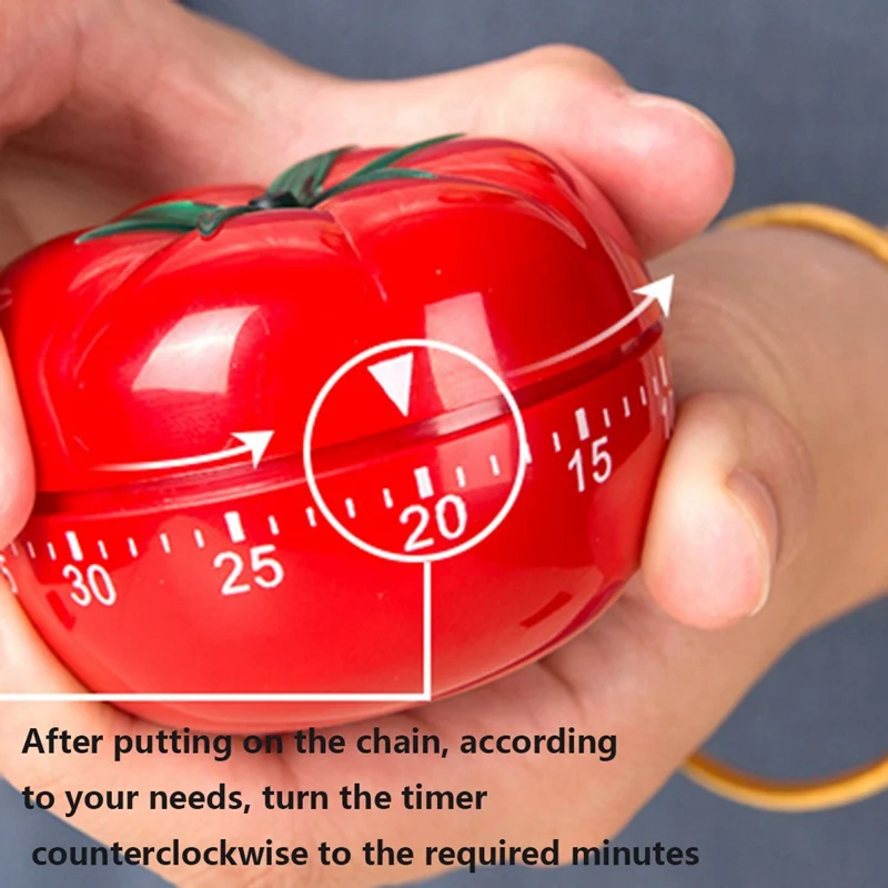 Temporizador de cocina duradero, cronómetro de 1 a 60 minutos con forma de tomate, cuenta atrás, recordatorio, despertador, accesorios de cocina, novedad