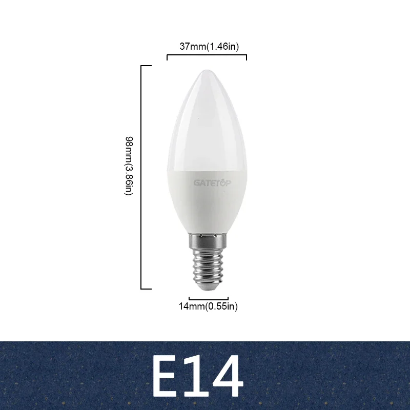 6 stks 220 V E27/E14/B22 LED Kaars Lampen, 3-7 W, hoge helderheid Energiebesparing voor Kroonluchters, Muur/Tafel/Vloerlampen & Home Decor: WHITE / Blauw / 1w