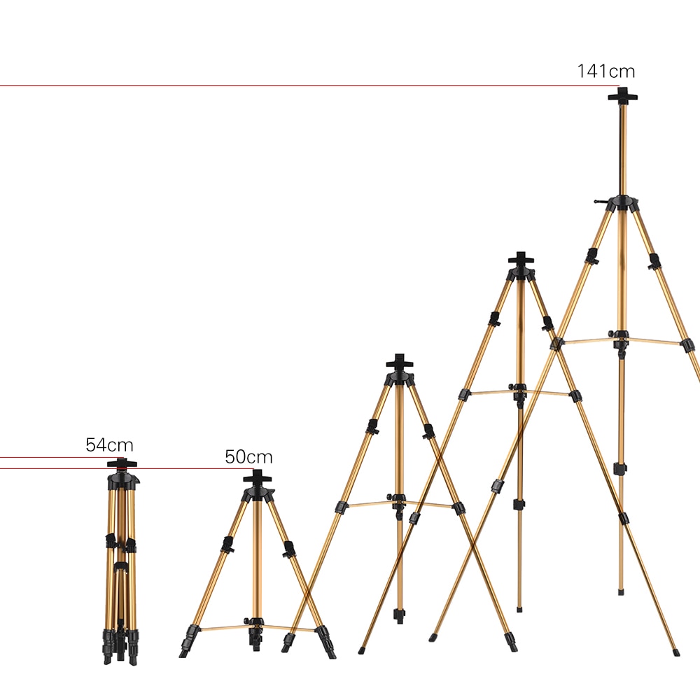 Aluminum Easel Stand Tripod Adjustable Height 19''-55'' Lightweight Sturdy Field Easel for Painting with Carrying Bag