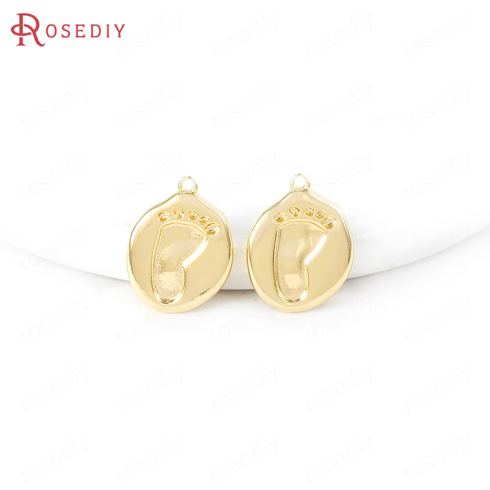 24K Goud Kleur Messing Reliëf Charms Hangers Sieraden Maken Levert Kettingen Oorbellen Armbanden Diy Bevindingen Accessoires: 41353-13.5x19MM 6PCS