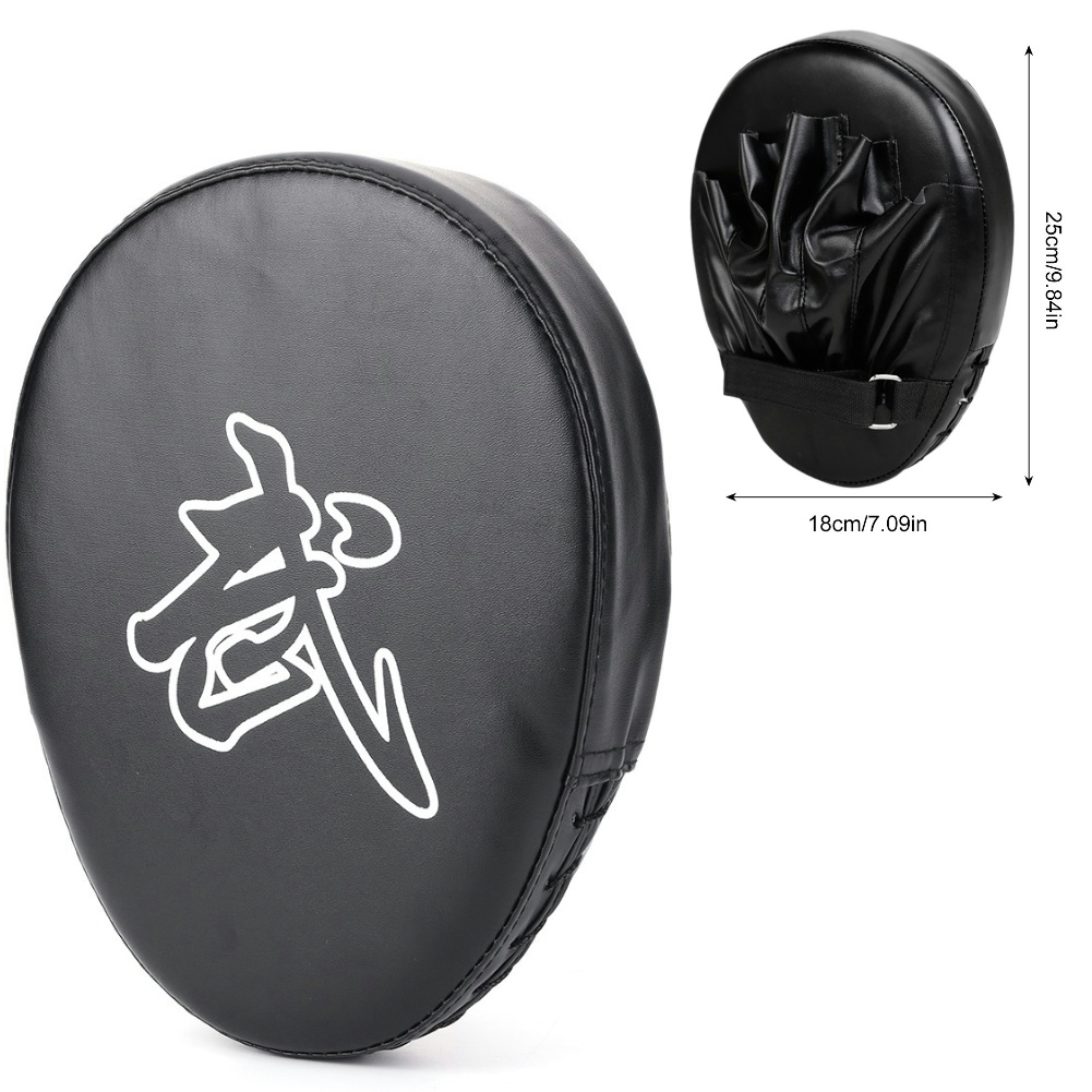 Boxing Target Boxing Pad PU Leather Boxing Focus Pad Muay Thai Foot Target for Kicking Boxing Shield Training: Light Grey