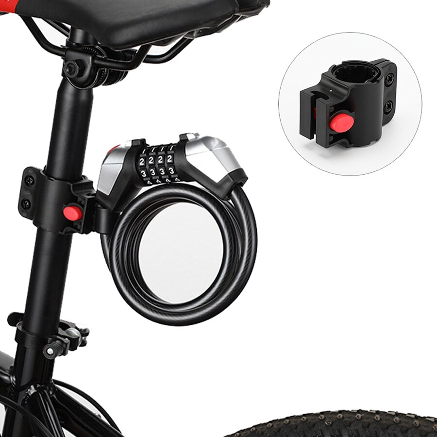 NEWBOLER LED Bicycle Lock MTB Road Bike Wheel Lock Anti-theft Motorcycle Scooter Cycling Password Lock Mount Bicycle Accessories