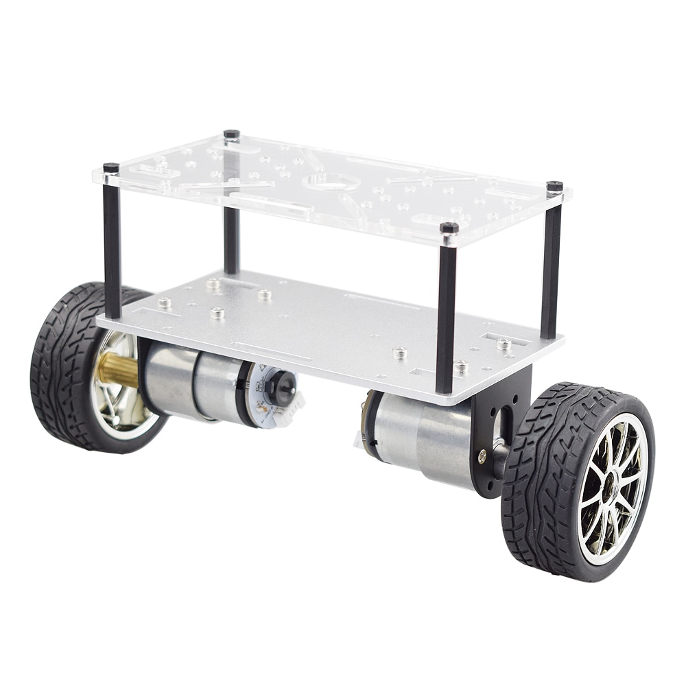 Cheaspest Dubbele Chassis Arduino 2WD Self Balancing Robot Auto Kit Met 2 Stuks Encoder Motor Voor Raspberry Pi Diy Stuurpen speelgoed Delen