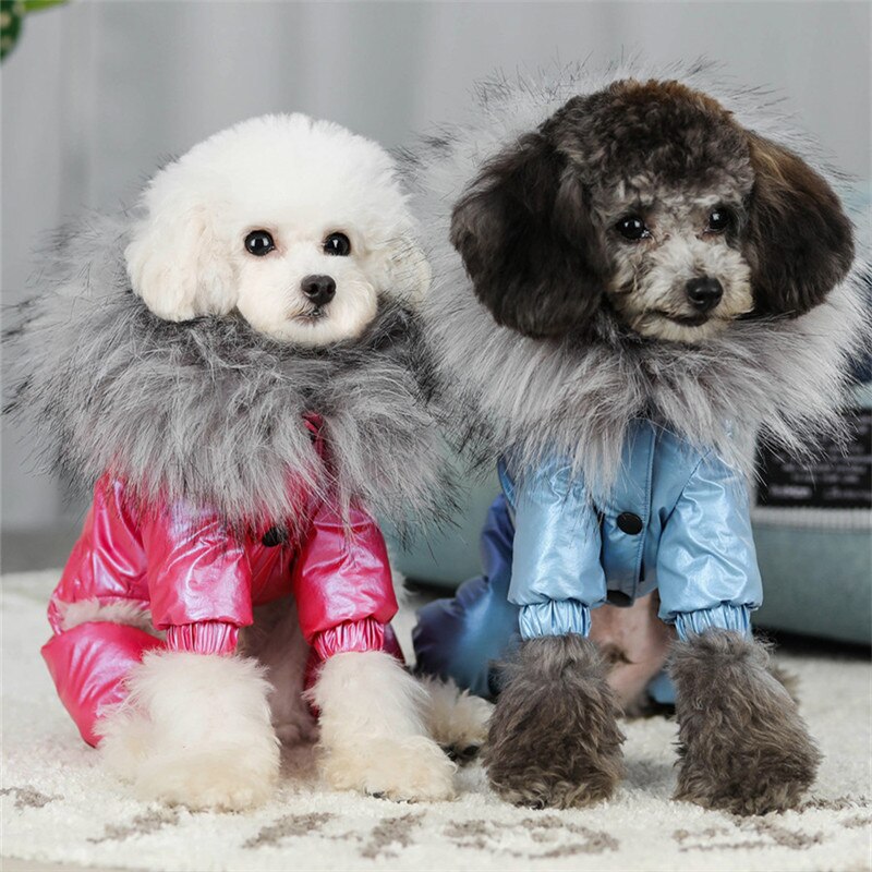 Winter Dog Clothing Jumpsuit Dog Down Coat Jacket Warm Pet Costume Apparel Puppy Outfit Pomeranian Poodle Bichon Dog Clothes