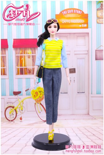 30cm Doll Dress Clothes suit for licca For ob24 ob27 Doll for Mengfan Doll Accessories Baby Toys Best Girl': Pink