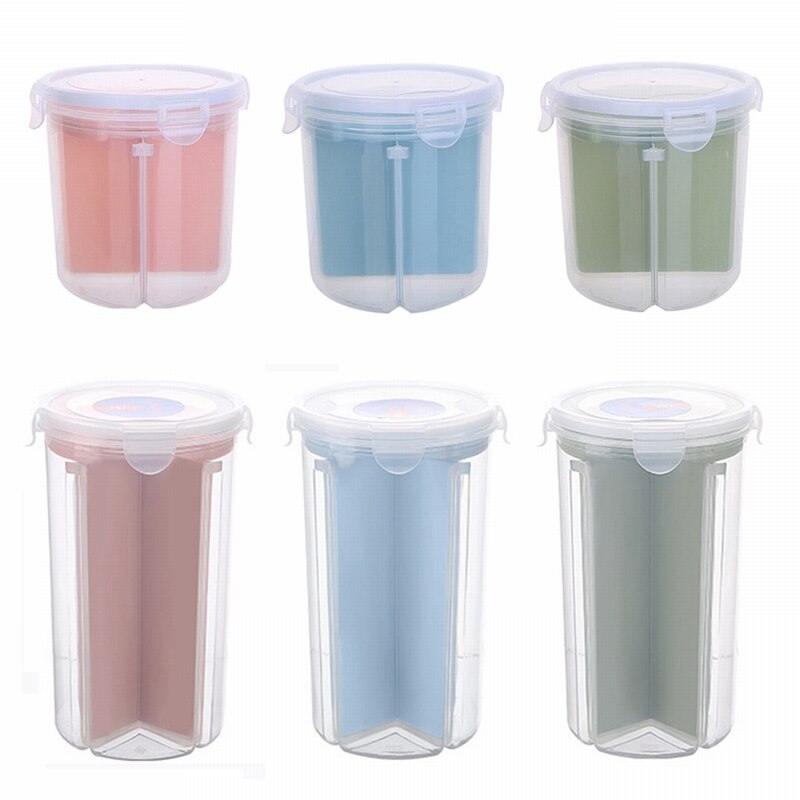 Junejour Plastic Rotary Rice Cans Grain Storage Bins Cereal Dispenser Box Kitchen Food Barrels Container Storage Boxes S/L