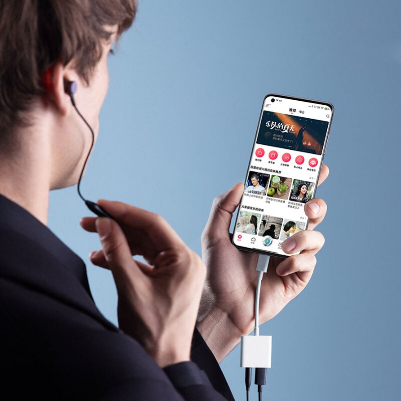 Xiaomi-AMPLIFICADOR DE AURICULARES HiFi tipo C, Chip DAC USB, 3,5mm, 600Ω, 130dB, PCM, 32 bits/384kHz, Compatible con carga rápida PD