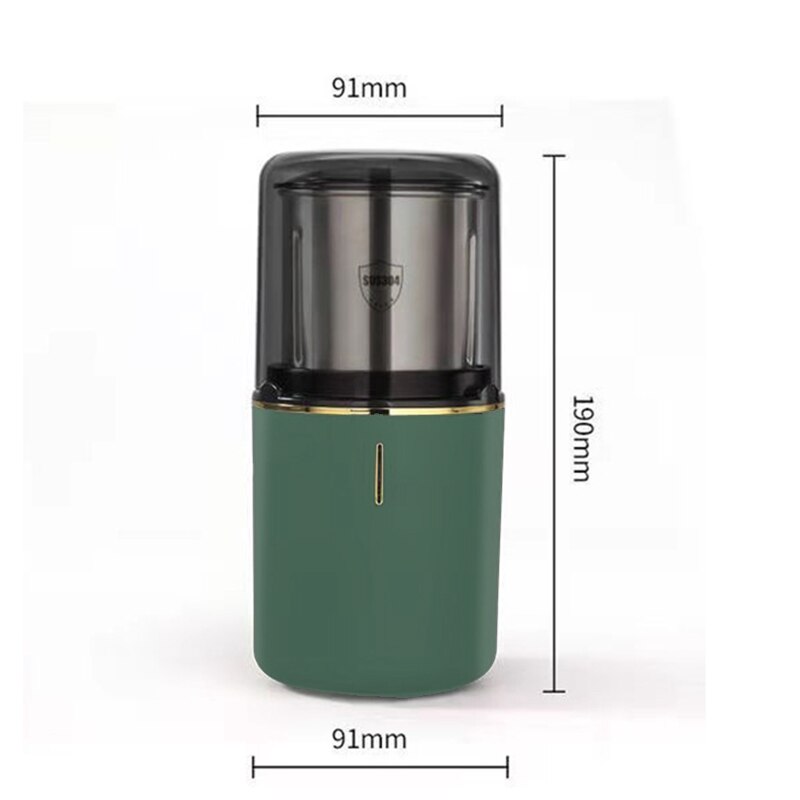 Molinillo de café eléctrico para cocina, máquina de café multifuncional, molinillo de granos de café, Verde