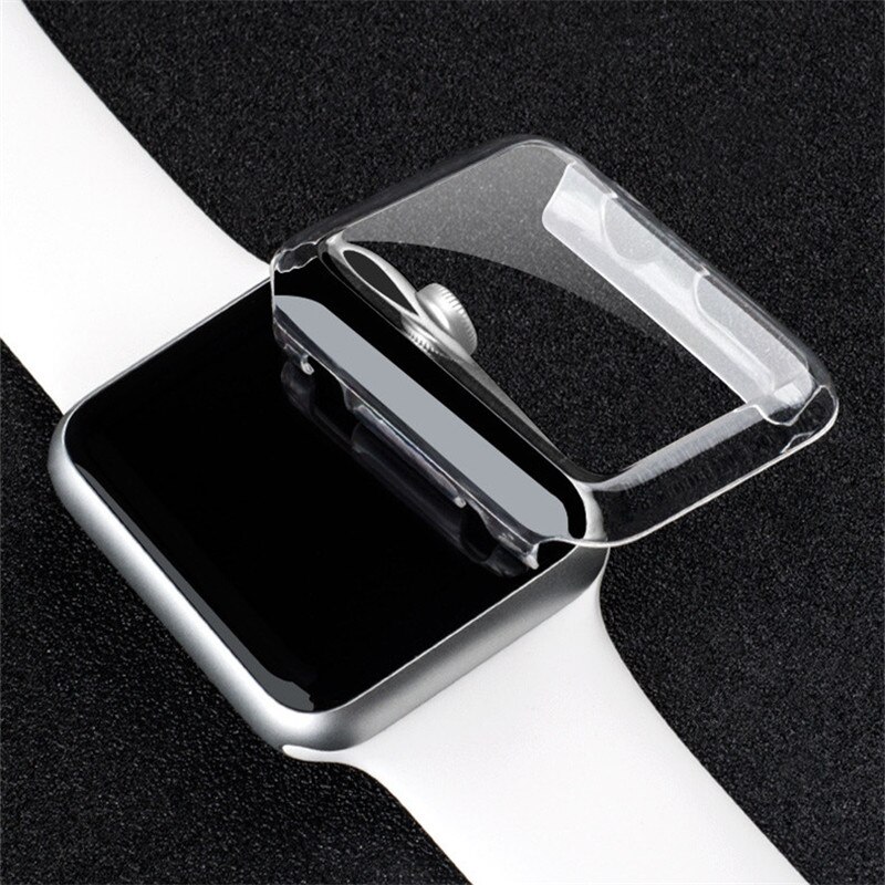Coque ashei pour apple watch séries 3 et 2 et 1 , étui de protection ultra-mince en pc rigide, couverture complète transparente, accessoires pour iwatch
