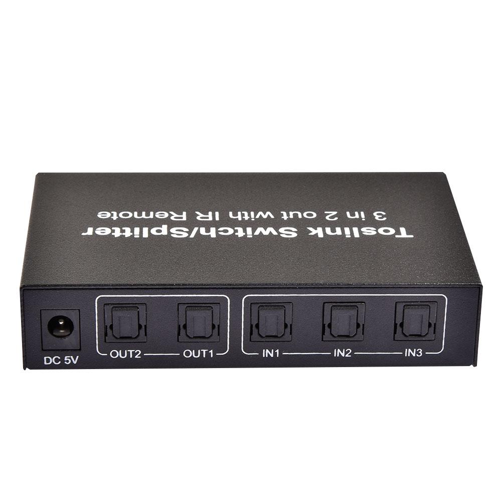 3x2 HDMI-compatible Splitter Video Switcher Adapter 3 In 2 Out Converter Amplifier With Remote Control For Xbox PS4 HDTV Laptop