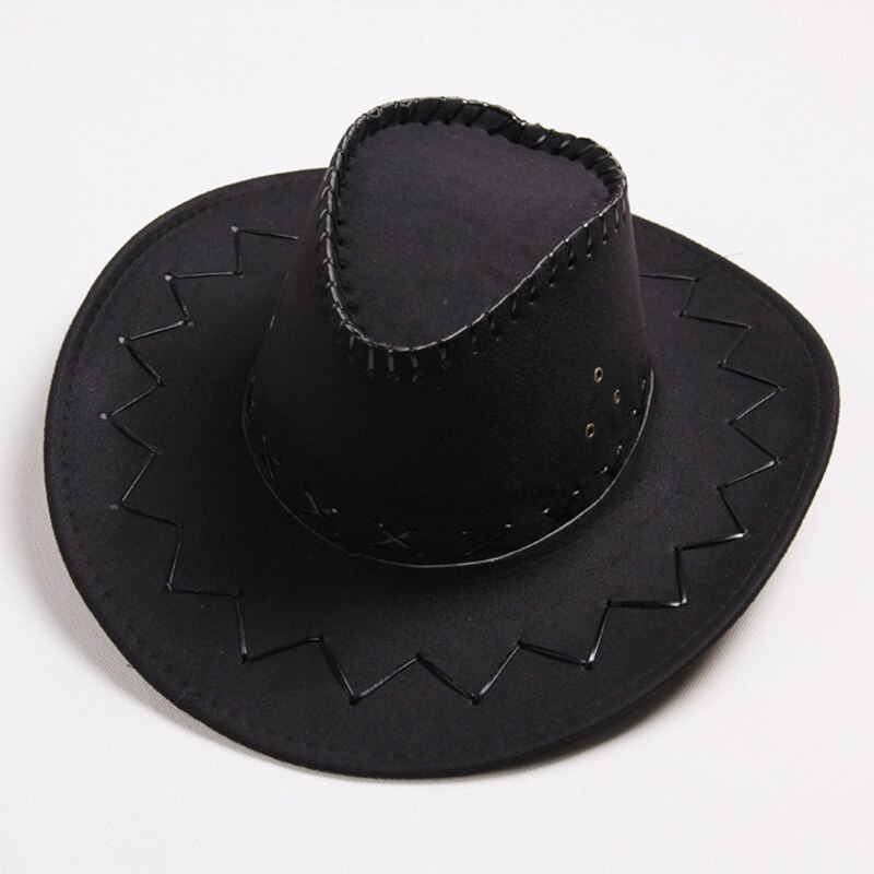 Sombrero de vaquero de gamuza para niños, sencillo y a la , Occidental, accesorios de disfraz de Halloween, accesorios de fotografía