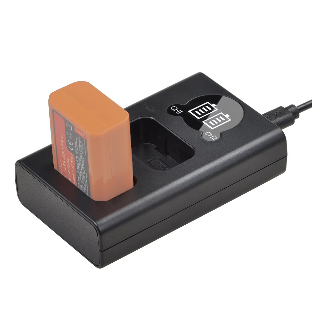 Np -fw50 npfw 50 np fw50 batteri + led dubbel laddare för sony alpha  a7 a7ii a7r a7 rii  a6000 a6300 a6400 a6500 rx10 rx10ii