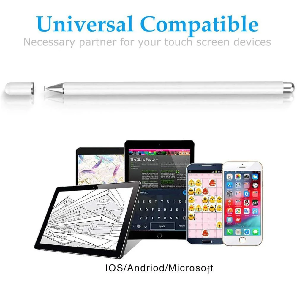 STONEGO iPad Pen Apple Pencil Stylus Bolígrafo capacitivo universal para todos los tabletas Teléfonos Dibujo Escritura Pantalla táctil pasiva