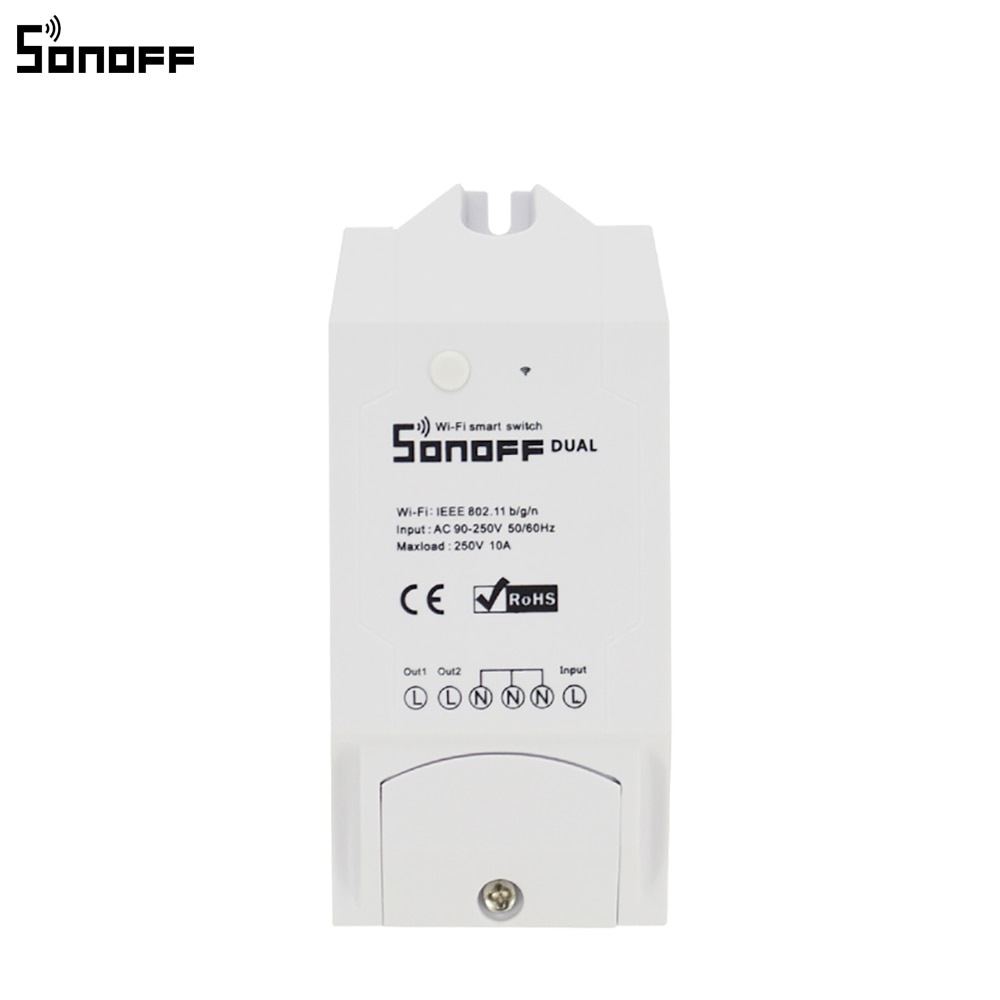 Sonoff Double 2CH Wifi Smart Switch Accueil Télécommande Sans Fil Commutateur Module Universel Minuterie Wi-fi Commutateur Contrôleur de La Maison Intelligente