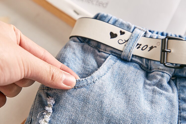 Meisjes Denim Shorts Zomer Koreaanse Zomer Kleding Baby Kinderen Gat Alle-Wedstrijd Broek Broek 1-12 Leeftijd Baby Kleding