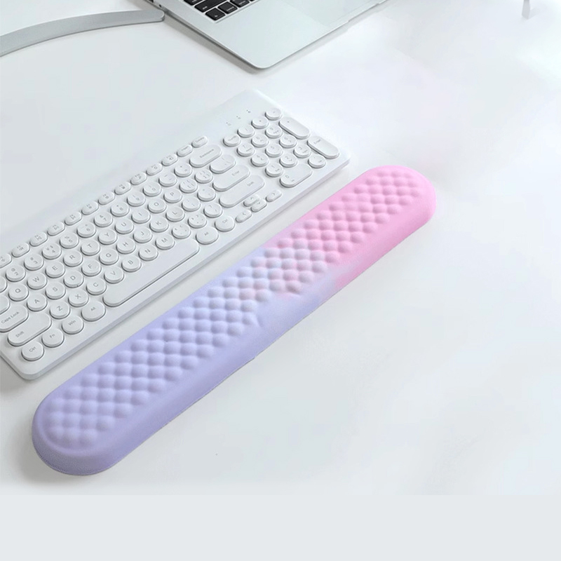 Ergonomisk håndledsstøtte til tastatur og mus, pude i memory foam, slidstærk, skridsikker, blød lycra-støtte for komfortabel skrivning