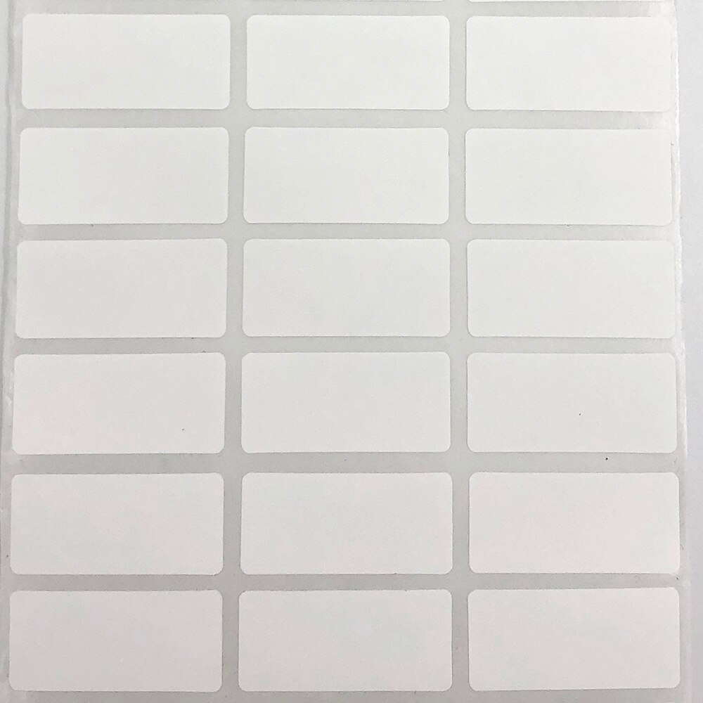 White Blank Name Sticker Kids Personal Label DIY Waterproof Adhesive Writable Note Tag Memo Pad Stationery School Supplies: M Size