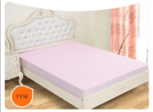 Bamboo fiber TPU bed protection pad toppers Waterproof Mattress Protector Cover hypoallergenic mattress: Pink / 180x200cm